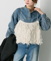 PUAL CE CIN | フリンジジャガードニット細紐ビスチェ(ニット/セーター)