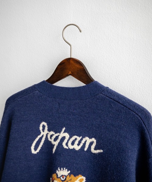 KRIFF MAYER（クリフメイヤー）の「KRIFF MAYER クリフメイヤー もちのび虎刺繍Vネックニットカーディガン 2523100（カーディガン/ボレロ・メンズ・ブルー/ブラック/ベージュ/カーキ・XL/L/M）」の9枚目の写真