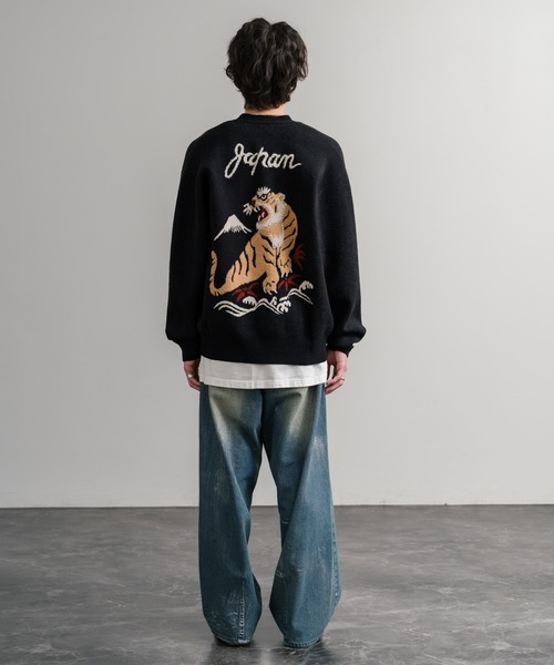 KRIFF MAYER（クリフメイヤー）の「KRIFF MAYER クリフメイヤー もちのび虎刺繍Vネックニットカーディガン 2523100（カーディガン/ボレロ・メンズ・ブルー/ブラック/ベージュ/カーキ・XL/L/M）」の16枚目の写真