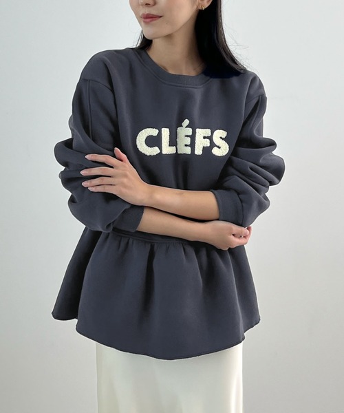 新色追加】CLEFSロゴフリル裏起毛スウェット（スウェット）｜Futier