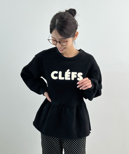 セール】【新色追加】CLEFSロゴフリル裏起毛スウェット（スウェット