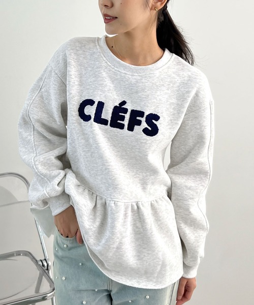 セール】【新色追加】CLEFSロゴフリル裏起毛スウェット（スウェット