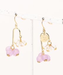 【lea.acc*maamee*】パープルクリアフラワーつぶつぶ