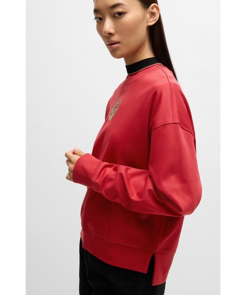 BOSS(ボス)の「BOSS x Creation of the Gods スウェットシャツ Double Bモノグラム(スウェット・レディース・レッド・XS/S/M/L)」の3枚目の写真