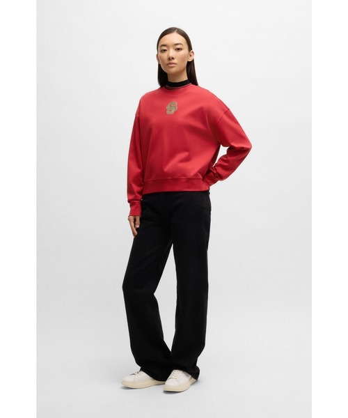 BOSS(ボス)の「BOSS x Creation of the Gods スウェットシャツ Double Bモノグラム(スウェット・レディース・レッド・XS/S/M/L)」の4枚目の写真