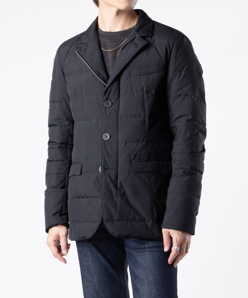 美品 希少50 ヘルノ レジェンド レイヤード ダウンジャケット テーラード 黒 HERNO Laminar GORE-TEX INFINIUM WINDSTOPPER DOWN TAILORED JACKET
