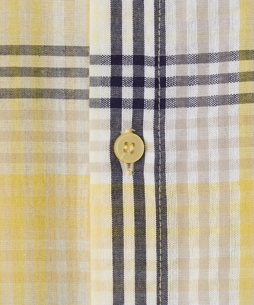 RONRON（ロンロン）の「CHECK STITCH HEART POCKET OVER FIT SHIRT YELLOW（シャツ/ブラウス・レディース・その他・FREE）」の5枚目の写真