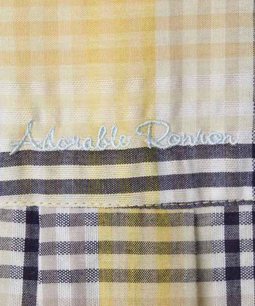 RONRON（ロンロン）の「CHECK STITCH HEART POCKET OVER FIT SHIRT YELLOW（シャツ/ブラウス・レディース・その他・FREE）」の6枚目の写真