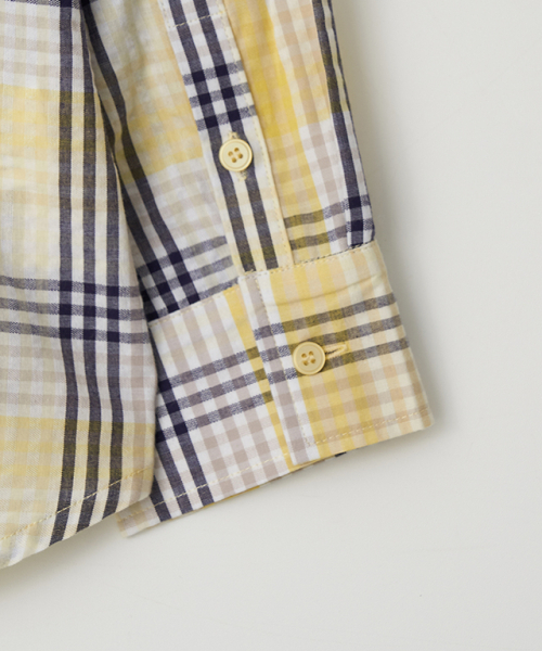 RONRON（ロンロン）の「CHECK STITCH HEART POCKET OVER FIT SHIRT YELLOW（シャツ/ブラウス・レディース・その他・FREE）」の7枚目の写真