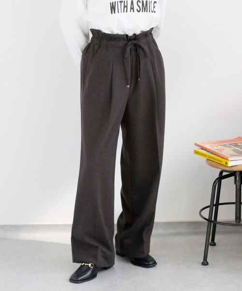 cepo（セポ）の「〈セットアップ対応〉ツイルジャージーイージートラウザー（その他パンツ・レディース・ブラウン/ブラック/オフホワイト・M/S）」の3枚目の写真