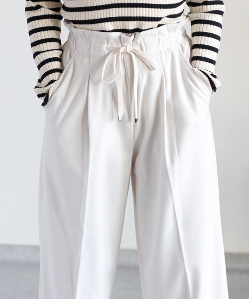 cepo（セポ）の「〈セットアップ対応〉ツイルジャージーイージートラウザー（その他パンツ・レディース・ブラウン/ブラック/オフホワイト・M/S）」の12枚目の写真