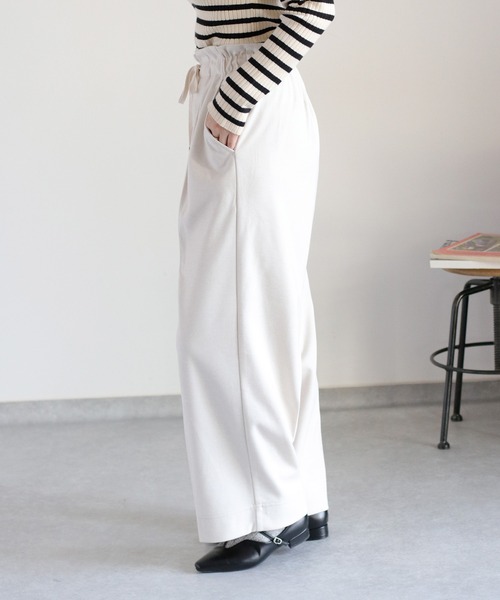 cepo（セポ）の「〈セットアップ対応〉ツイルジャージーイージートラウザー（その他パンツ・レディース・ブラウン/ブラック/オフホワイト・M/S）」の8枚目の写真