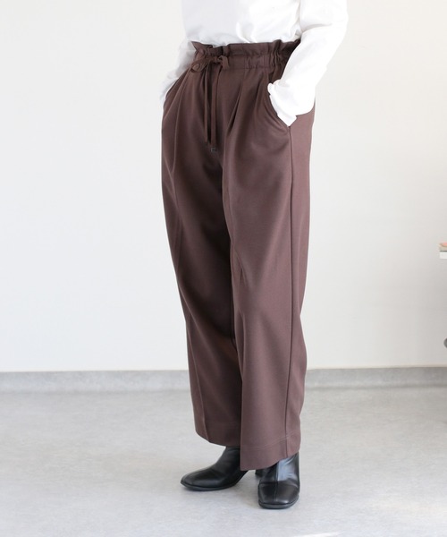 cepo（セポ）の「〈セットアップ対応〉ツイルジャージーイージートラウザー（その他パンツ・レディース・ブラウン/ブラック/オフホワイト・M/S）」の22枚目の写真