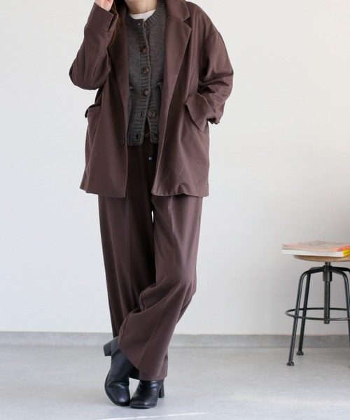 cepo（セポ）の「〈セットアップ対応〉ツイルジャージーイージートラウザー（その他パンツ・レディース・ブラウン/ブラック/オフホワイト・M/S）」の15枚目の写真