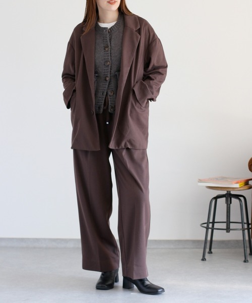 cepo（セポ）の「〈セットアップ対応〉ツイルジャージーイージートラウザー（その他パンツ・レディース・ブラウン/ブラック/オフホワイト・M/S）」の14枚目の写真