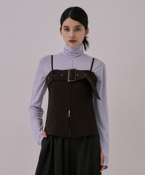 UNITED TOKYO(ユナイテッドトウキョウ)の「Stretch Tailored Bustier(キャミソール・レディース・グレー系その他/ダークブラウン・FREE)」の18枚目の写真