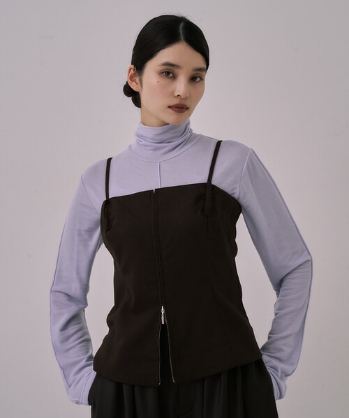 UNITED TOKYO(ユナイテッドトウキョウ)の「Stretch Tailored Bustier(キャミソール・レディース・グレー系その他/ダークブラウン・FREE)」の3枚目の写真
