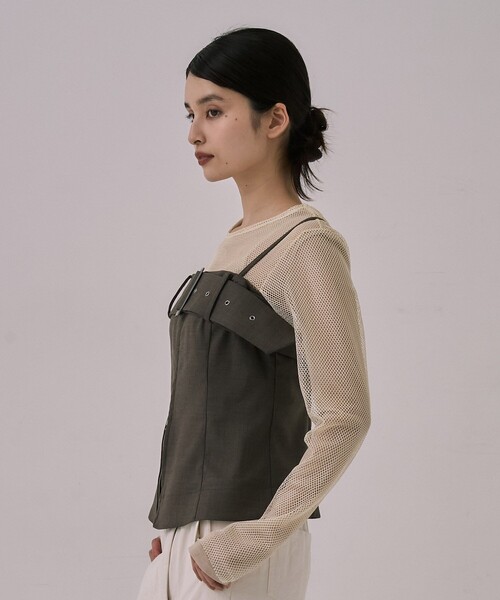 UNITED TOKYO(ユナイテッドトウキョウ)の「Stretch Tailored Bustier(キャミソール・レディース・グレー系その他/ダークブラウン・FREE)」の12枚目の写真