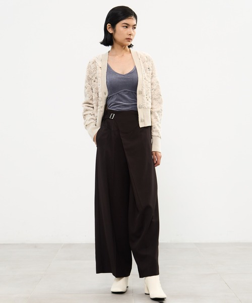 MURRAL(ミューラル)の「【MURRAL/ミューラル】Gurkha asymmetry slacks/グルカアシンメトリースラックス(スラックス・レディース・ブラウン/ブラック・1/2)」の15枚目の写真