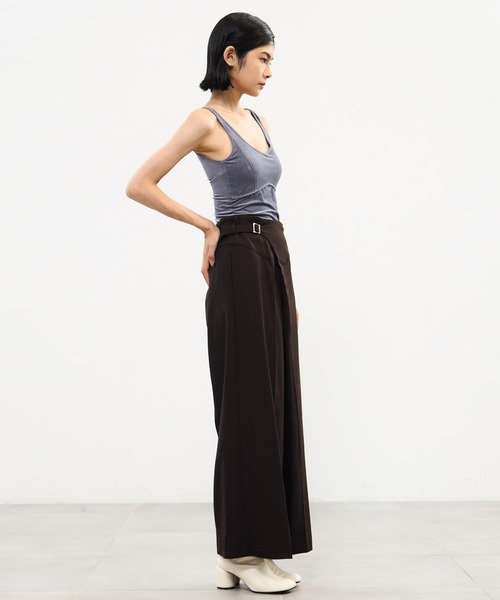 MURRAL(ミューラル)の「【MURRAL/ミューラル】Gurkha asymmetry slacks/グルカアシンメトリースラックス(スラックス・レディース・ブラウン/ブラック・1/2)」の17枚目の写真
