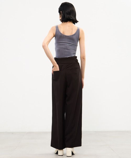 MURRAL(ミューラル)の「【MURRAL/ミューラル】Gurkha asymmetry slacks/グルカアシンメトリースラックス(スラックス・レディース・ブラウン/ブラック・1/2)」の18枚目の写真