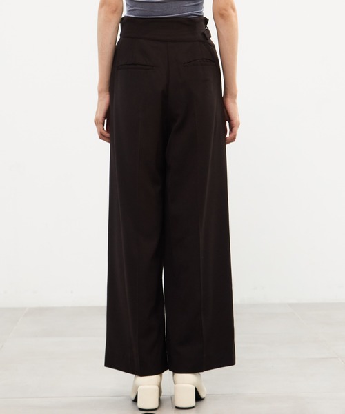 MURRAL(ミューラル)の「【MURRAL/ミューラル】Gurkha asymmetry slacks/グルカアシンメトリースラックス(スラックス・レディース・ブラウン/ブラック・1/2)」の22枚目の写真