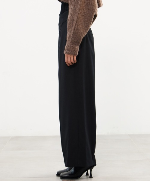 MURRAL(ミューラル)の「【MURRAL/ミューラル】Gurkha asymmetry slacks/グルカアシンメトリースラックス(スラックス・レディース・ブラウン/ブラック・1/2)」の8枚目の写真