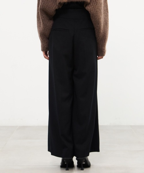 MURRAL(ミューラル)の「【MURRAL/ミューラル】Gurkha asymmetry slacks/グルカアシンメトリースラックス(スラックス・レディース・ブラウン/ブラック・1/2)」の9枚目の写真