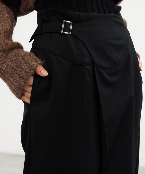MURRAL(ミューラル)の「【MURRAL/ミューラル】Gurkha asymmetry slacks/グルカアシンメトリースラックス(スラックス・レディース・ブラウン/ブラック・1/2)」の10枚目の写真