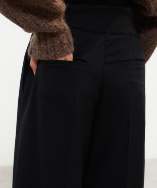 MURRAL(ミューラル)の「【MURRAL/ミューラル】Gurkha asymmetry slacks/グルカアシンメトリースラックス(スラックス・レディース・ブラウン/ブラック・1/2)」の13枚目の写真