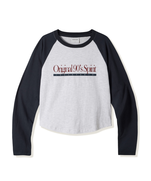 1993STUDIO（1993スタジオ）の「オリジナルラグランクロップロングスリーブ_グレー（Tシャツ/カットソー・レディース・その他・FREE）」の3枚目の写真