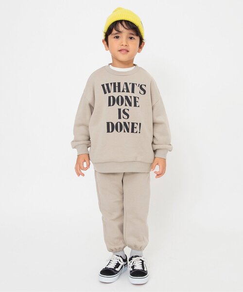 BREEZE（ブリーズ）の「【WEB限定/あったか】裏起毛ロゴスウェット セットアップ_ジュニア対応（スウェット・キッズ・チャコール/ベージュ/パープル/ピンク・130/120/110/90/100/160/140/150）」の6枚目の写真