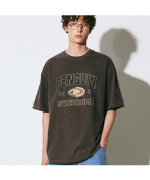 ペンギンシンドロームピグメント半袖Tシャツブラウン