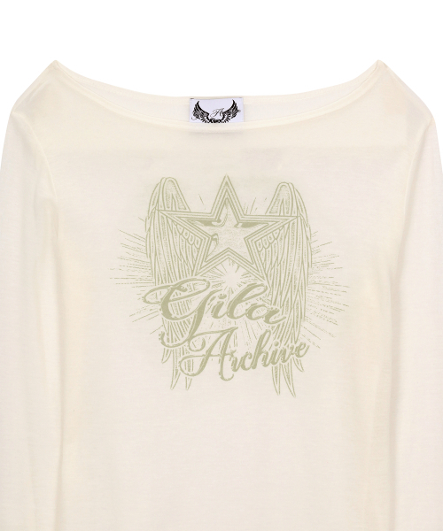 GILAARCHIVE（ギラアーカイブ）の「STAR WING SHEER LONG SLEEVE_WH（Tシャツ/カットソー・レディース・その他・FREE）」の4枚目の写真