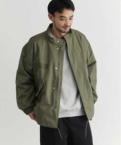 BACK NUMBER】ライナー付きショートモッズコート (ミリタリー/スタンド