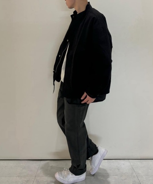 BACK NUMBER】ライナー付きショートモッズコート (ミリタリー/スタンド