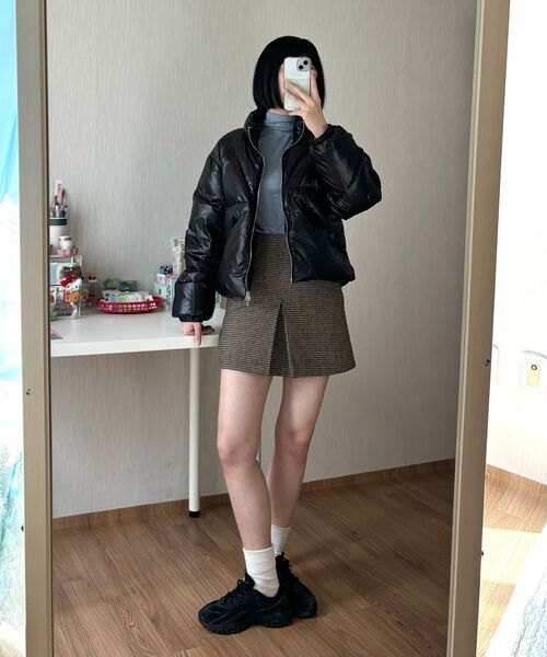 MUSINSA STANDARD WOMAN（ムシンサスタンダードウーマン）の「ウィメンズ テンセル スリム タートルネック Tシャツ [ブルーグレー]（Tシャツ/カットソー・レディース・その他・SMALL/MEDIUM/LARGE/X-LARGE/X-SMALL）」の6枚目の写真