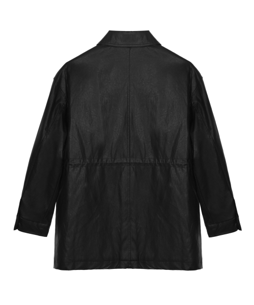 NICK&NICOLE(ニックアンドニコール)の「MIDI HALF LEATHER PADDING JACKET_BLACK(ダウンジャケット/コート・レディース・その他・FREE)」の5枚目の写真