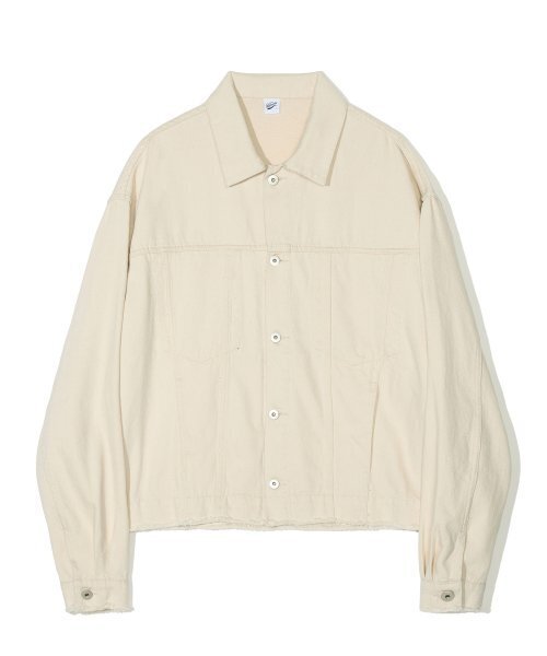 PARTIMENTO(パルティメント)の「カットオフウォッシュドデニムトラッカージャケットエクリュ(デニムジャケット・レディース・その他・SMALL/MEDIUM/LARGE)」の1枚目の写真