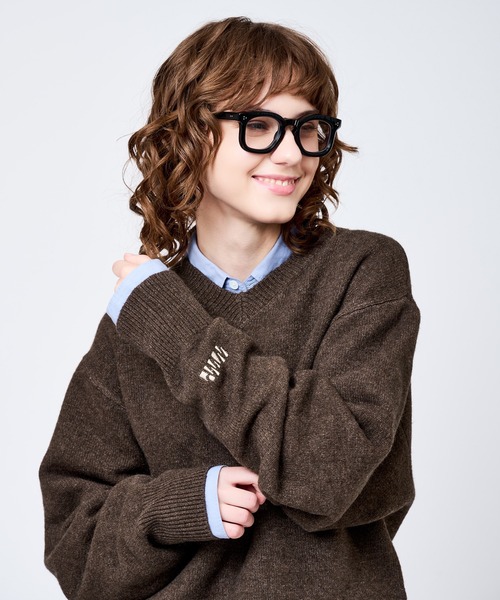 WETTEMPT（ウィテンプト）の「V-NECK WOOL LIKE KNIT / Vネックウールライクニット（ニット/セーター・メンズ・ネイビー/ブラウン/チャコールグレー/ブラック・MEDIUM/SMALL/LARGE）」の8枚目の写真