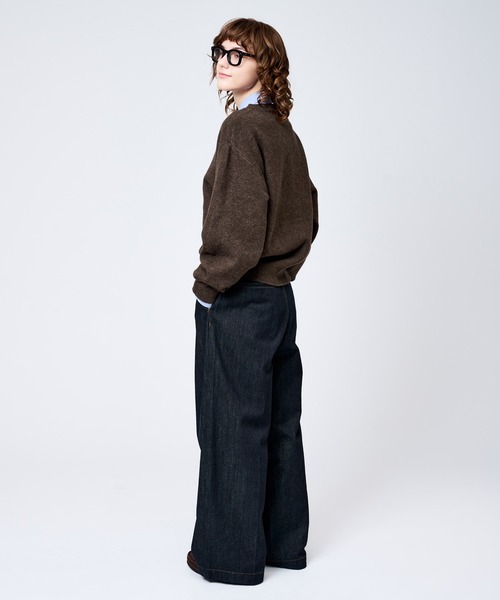 WETTEMPT（ウィテンプト）の「V-NECK WOOL LIKE KNIT / Vネックウールライクニット（ニット/セーター・メンズ・ネイビー/ブラウン/チャコールグレー/ブラック・MEDIUM/SMALL/LARGE）」の12枚目の写真