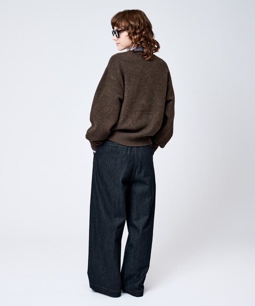 WETTEMPT（ウィテンプト）の「V-NECK WOOL LIKE KNIT / Vネックウールライクニット（ニット/セーター・メンズ・ネイビー/ブラウン/チャコールグレー/ブラック・MEDIUM/SMALL/LARGE）」の13枚目の写真