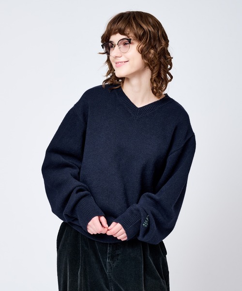 V-NECK WOOL LIKE KNIT / Vネックウールライクニット（ニット/セーター