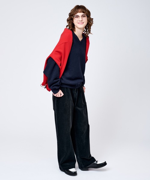 V-NECK WOOL LIKE KNIT / Vネックウールライクニット（ニット/セーター