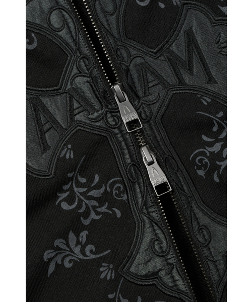 AKM CROS2 Zip-Up Hoodie (Black)（パーカー）｜AAKAM（アーカム）の