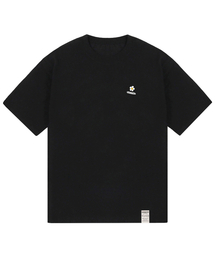 [UNISEX-24]スモールフラワーボード半袖Tシャツ_ブラック