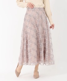 STRAWBERRY-FIELDS | ダイヤカラットチュール_刺しゅうチュールフレアースカート(スカート)