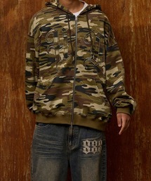 HOODHOOD（フッドフッド）の「【UNISEX】HOODHOOD／アップリケジップパーカー（パーカー）」