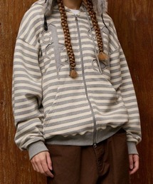 【UNISEX】HOODHOOD/アップリケジップパーカー