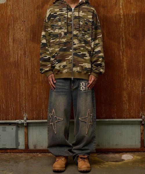 HOODHOOD(フッドフッド)の「【UNISEX】HOODHOOD/アップリケジップパーカー(パーカー・レディース・グレー/その他1・LARGE/MEDIUM)」の9枚目の写真